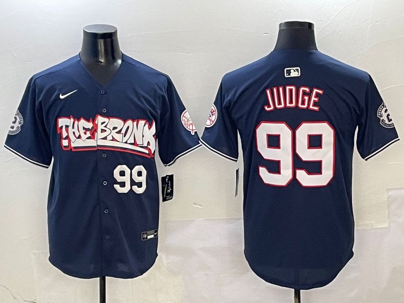 Men New York Yankees #99 Judge Drak Blue four generations Joint Name 2025 Nike MLB Jersey style 4113->los angeles rams->NFL Jersey